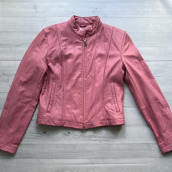 Wilsons Leather Jackets & Blazers - Vintage Wilsons Leather Pink Genuine Leather Jacket S